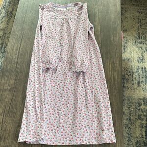 Mini Boden Pink Floral Long-Sleeve Nightgown